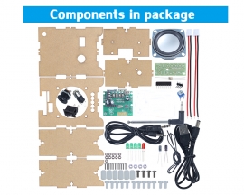 DIY Kit Bluetooth-Compatible Amplifier, 87.0-108.0MHz FM Radio Receiver Kit, U-disk/TF Card Music Player Module Audio Indicator